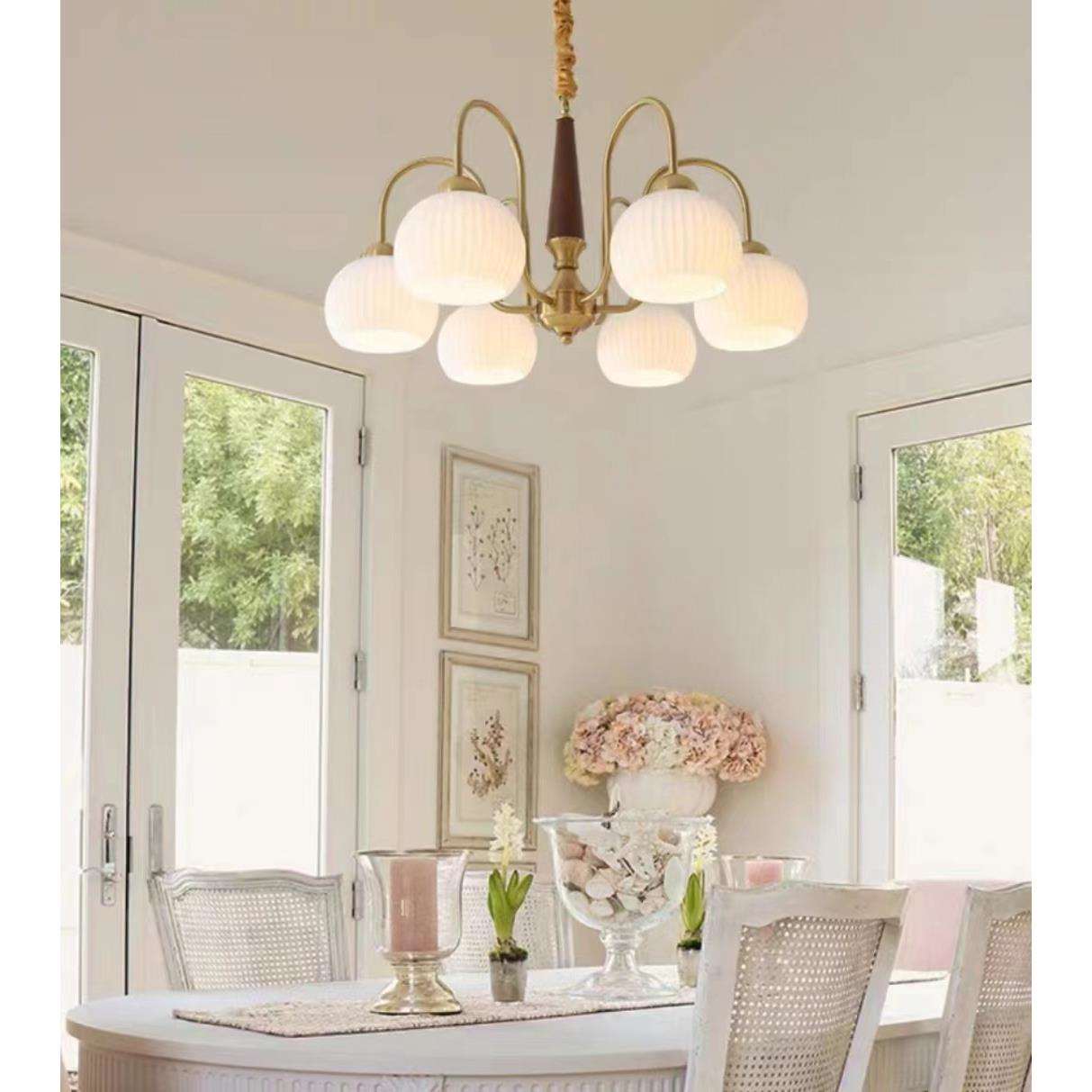 vintage中古风吊灯客厅主灯卧室餐厅法式奶油风吊灯复古北欧灯具