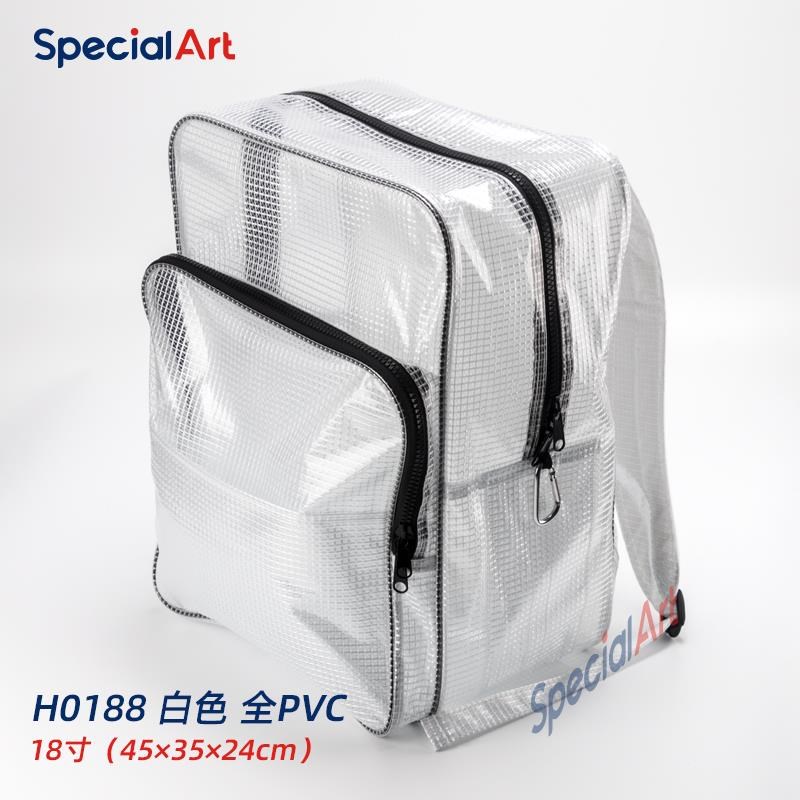全PVC无尘包17寸18寸韩版大号透明双肩包洁净室防静电耐磨工具包