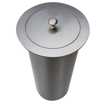 台面嵌入式垃圾桶提盖新款商用不锈钢摇盖厨房橱柜直投洗手台装饰