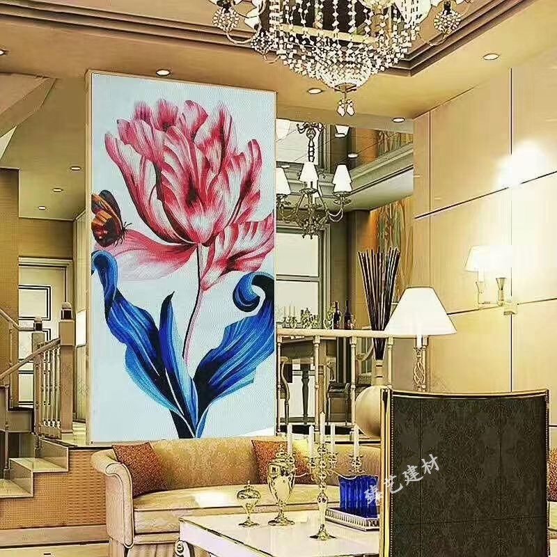 简约艺术马赛克精剪拼画抽象艺术壁画玄关客厅整体墙面背景装饰画图片