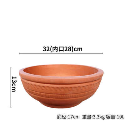 花瓶花盆大口陶瓷土摆陶罐欧式粗大号别墅陶特园艺景观阳台红陶