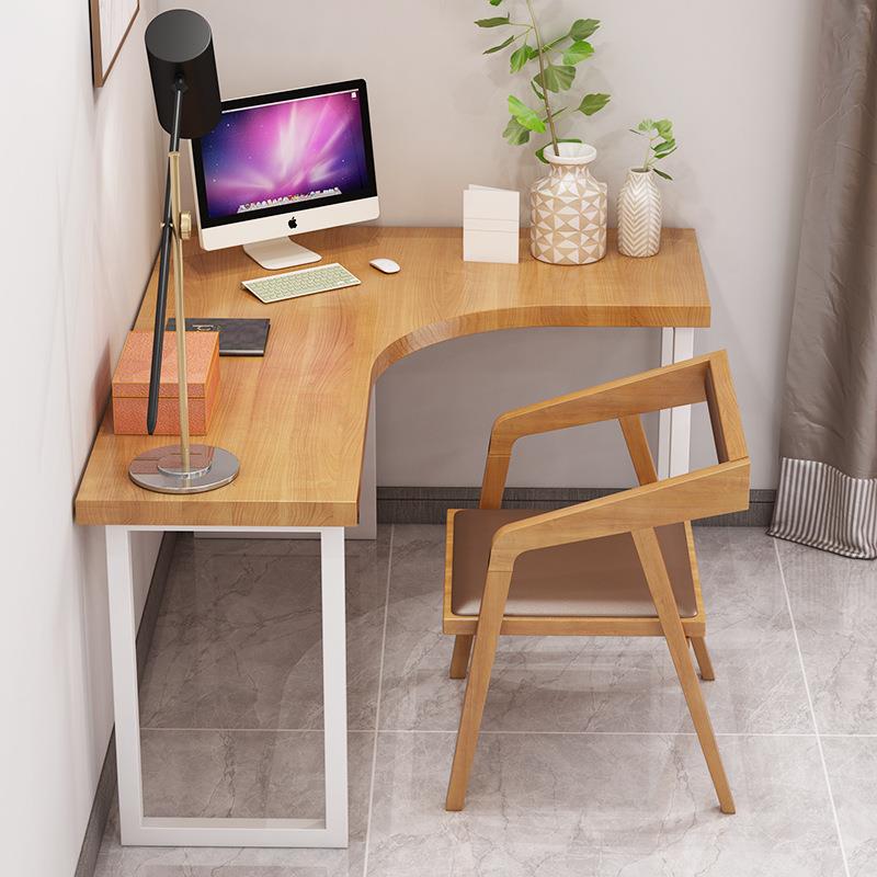 简约现代卧室转角电脑桌 家用L形电脑办公桌 学生经济型双人书桌