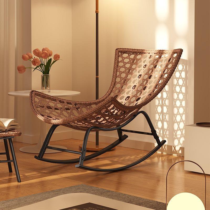 三梦摇摇椅躺椅成人可睡觉懒人椅户外藤椅复古阳台客厅卧室休闲椅