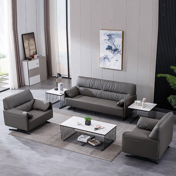 休闲简约现代意式办公沙发茶几组合会客洽谈接待室商务时尚