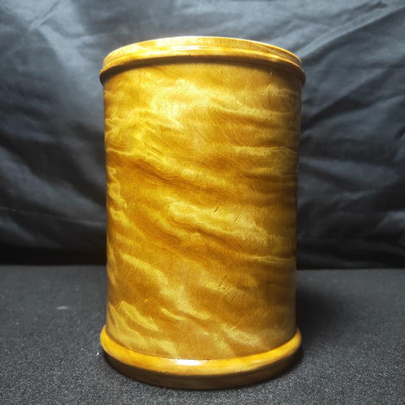 四川金丝楠小叶桢楠笔筒 满纹一木掏空笔筒 家居办公室工艺品摆件