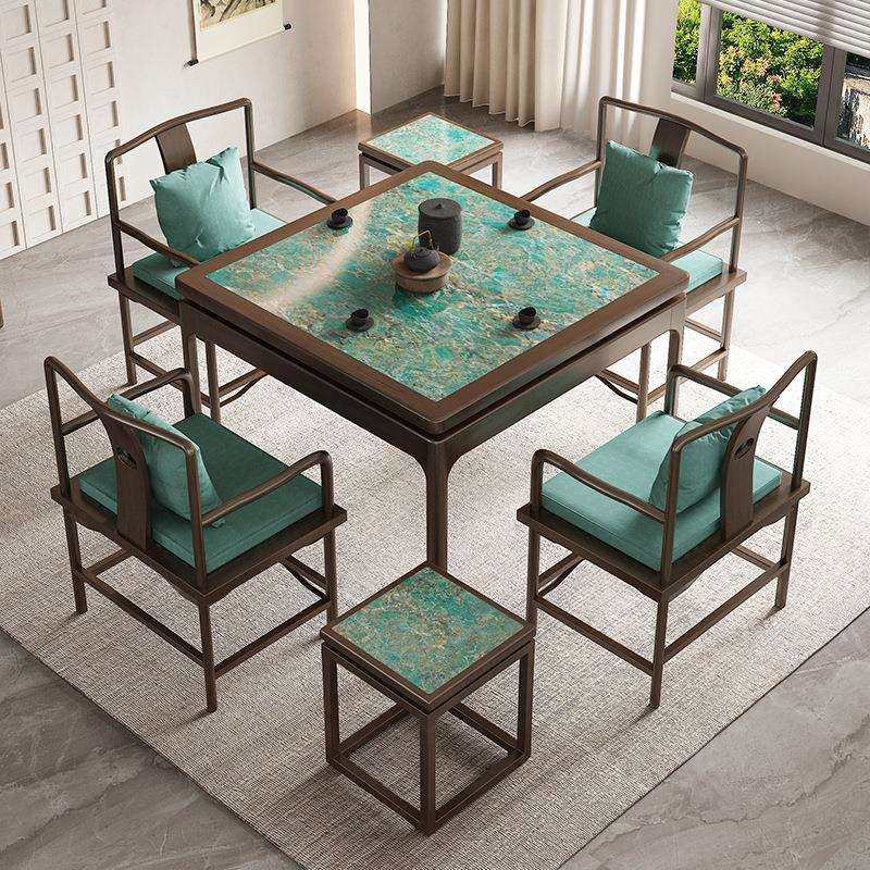 新中式实木棋牌方桌正方形小户型家用现代简约轻奢岩板餐桌八仙桌,鲜花速递/花卉仿真/绿植园艺,割草机/草坪机,淘宝优惠券,粉丝福利购,淘宝优惠卷