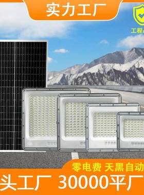 新款太阳能投光灯小区农村防水路灯大功率户外庭院超亮LED照明灯