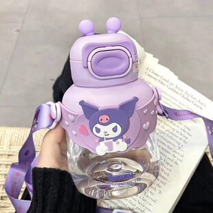水壶三丽鸥学生米塑料水杯颜值可爱库洛女生玉桂狗吸管杯子高儿童