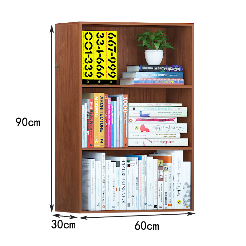 欧式落地书柜简易书架简约现代小木柜子储物柜Q自由组合收纳置物