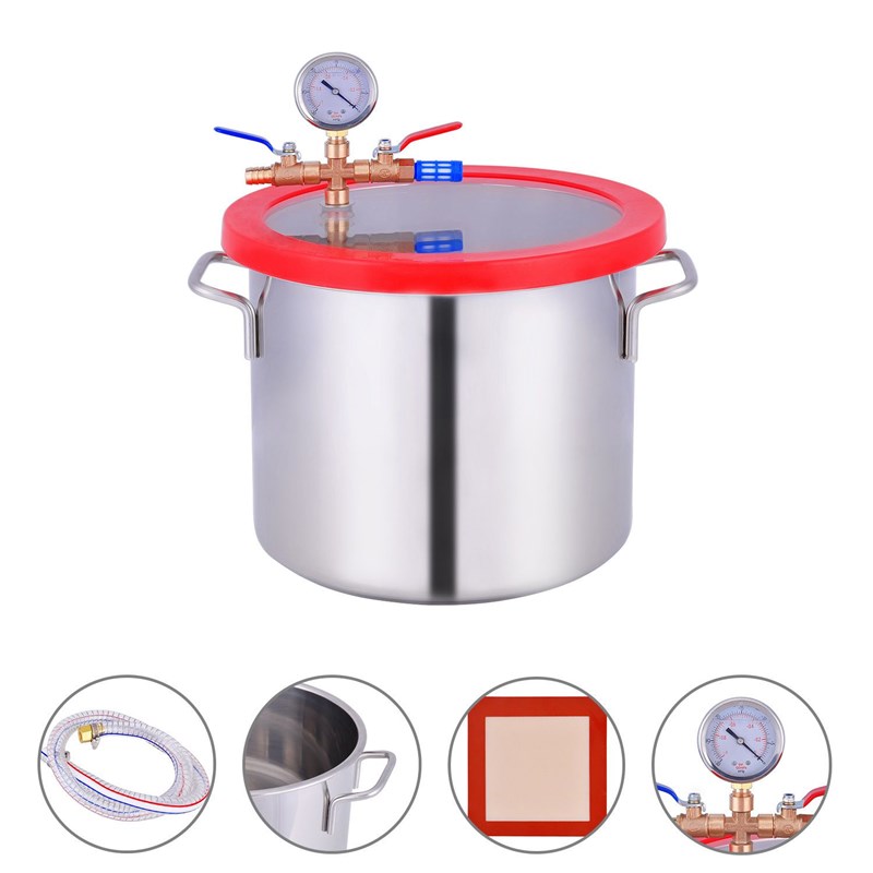 真空消泡桶e  AB胶 硅胶 树脂真空脱泡桶 小型真空除泡泵配桶