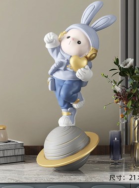 2023兔年摆件客厅玄关酒柜家居饰品G办公室桌面装饰送闺蜜生日礼