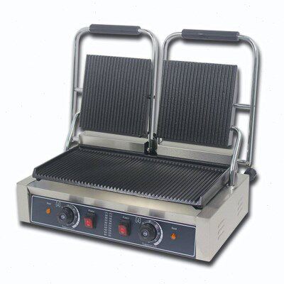 扒炉烤肉商用鱿鱼机治压板双头煎文三机加宽电煎扒炉牛扒煎帕尼尼