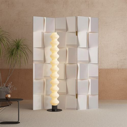 现代奶油a风屏风隔断家用卧室装饰现代简约玄关移动折叠沙发背景