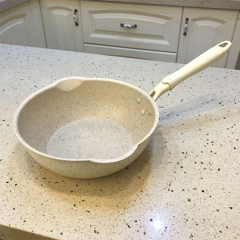 煎炒锅深型不粘锅麦饭石20qcm24cm26cm28cm小型炒锅家用电磁炉燃