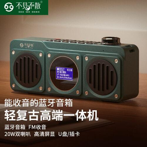 不见不散蓝牙音箱收音机大功率便携多功能无线家用插卡音响BV810