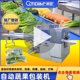 菜 气伺服供28调包装机全X袋-叶自动感应柯田0蔬菜VT直长包装机