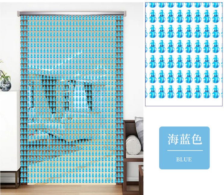 珠帘仿水晶门帘塑料隔断帘家用客厅玄关K卧室装饰葫芦帘子免打孔