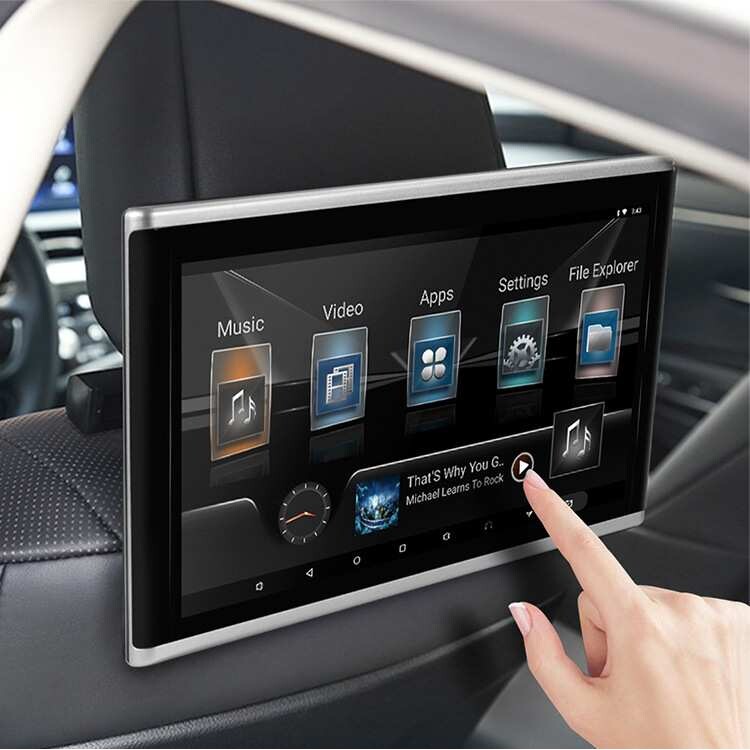 车美成11.6寸安卓显示器WIFI蓝牙多点电容后座排娱乐车用头枕屏