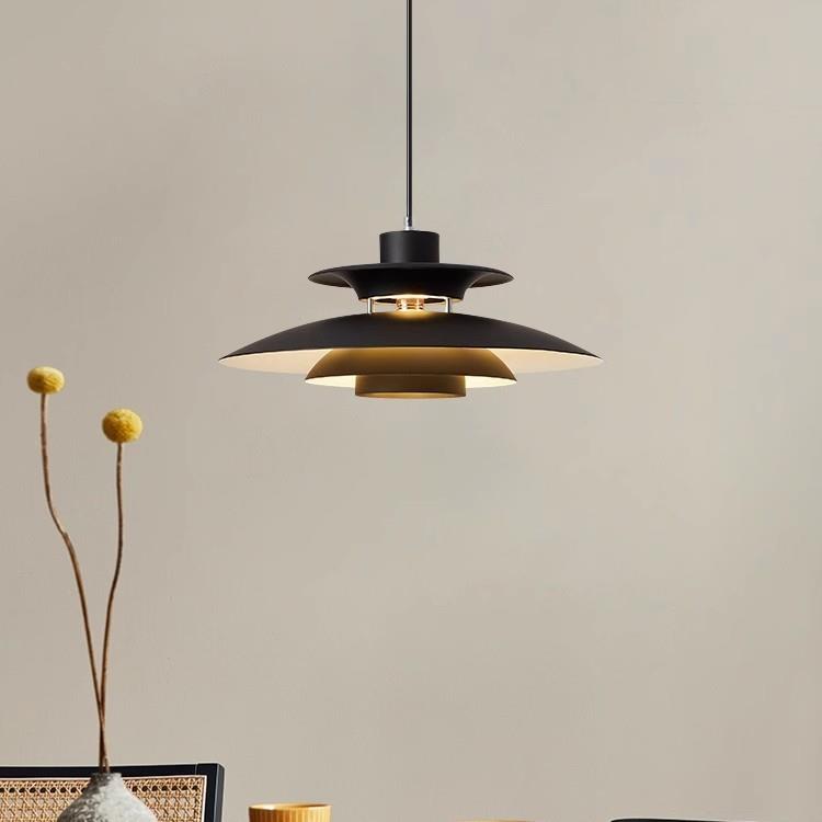 意式极简餐厅吊灯北欧设计师简约现代创意饭厅餐桌吧台PH5飞碟灯
