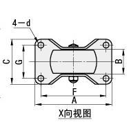 CKHB65 米思米2.5寸底板111*67 孔距91*47MM 固定轮 单轮MC