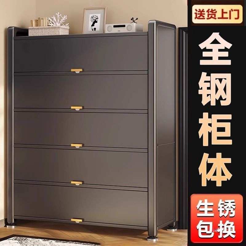铁皮鞋柜鞋架防灰尘加厚碳钢储物柜巨厚家用门口玄关大容量多层门