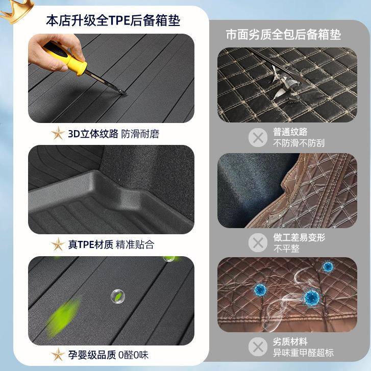 25款奇瑞探索06专用后备箱垫TPE尾箱垫子汽车用品CDM改装配件2025