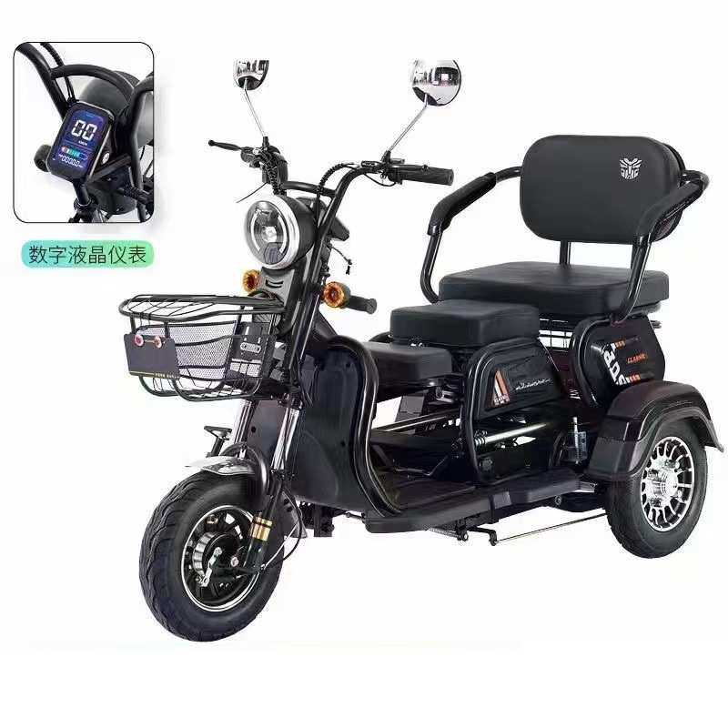 新国标电动三轮车休闲家用女士代步接送孩子老年代步三轮车电瓶车