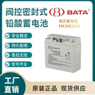 数据基站 鸿贝蓄电池FM 后备电源 12V18AH 直流通信 BB1218