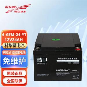 科华精卫蓄电池6-GFM-24-YT 免维护12V24AH机房UPS电源通信电池