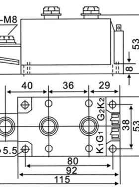 单向晶闸管 调压大功率MTK250-16 可控硅模块250A MTK250A1600V