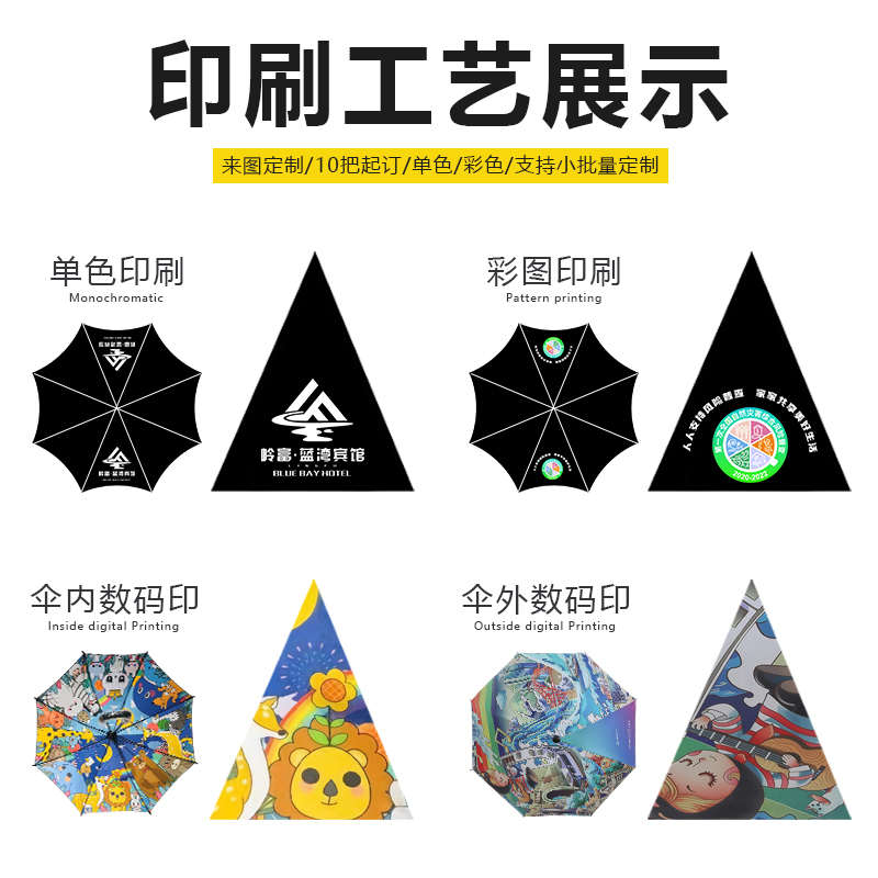 长柄雨伞定制可印logo酒店高档商务售楼部橙色自动男士广告伞订制