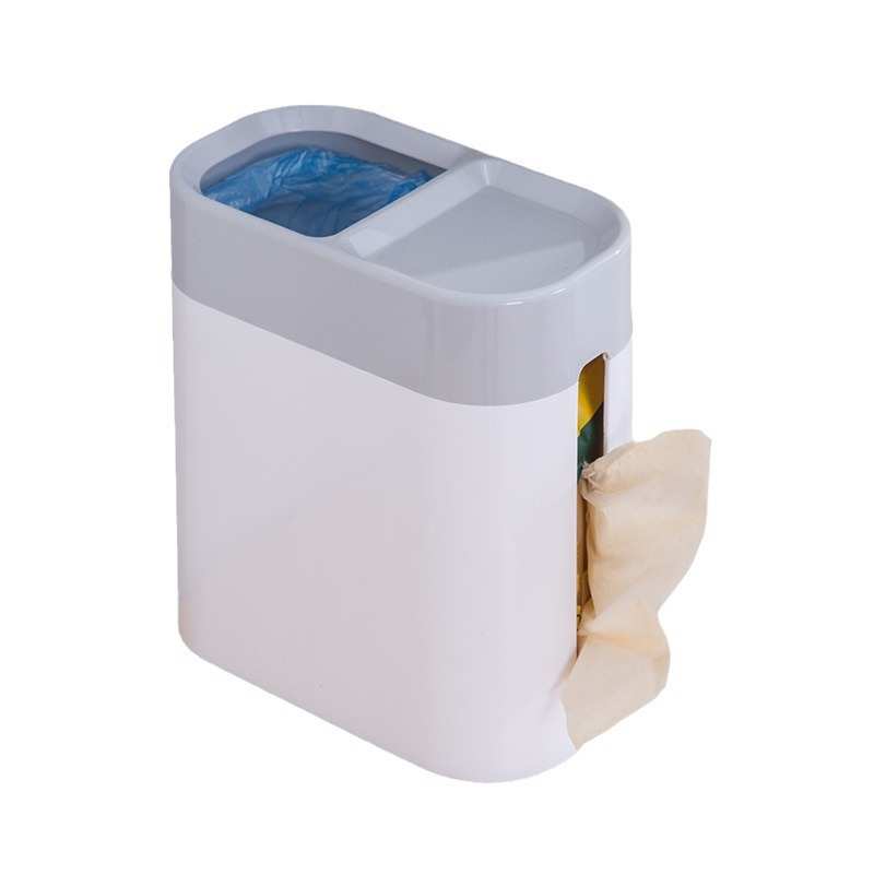 桌面垃圾桶纸巾盒二合一多功能北欧色卧室客厅卫生间办公室收纳盒