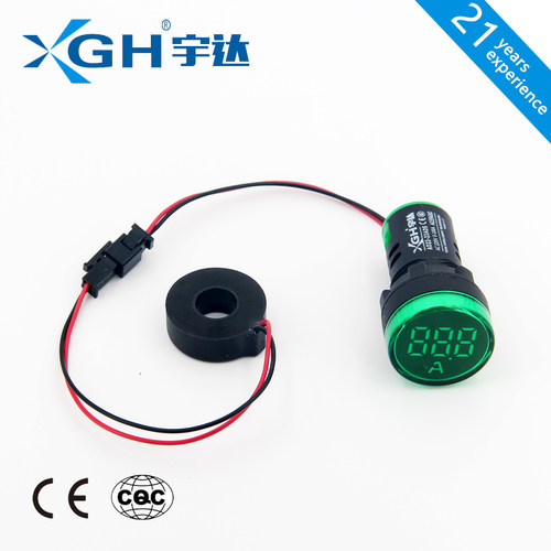 宇达LED数显交流电压电流表指示灯直流双显互感器小型0-100A200A