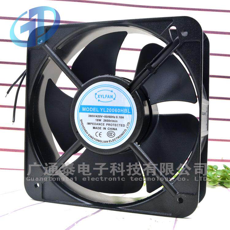 全新散热器YL20060HBL 220V 20060 20CM双滚珠轴承工业风机排风扇