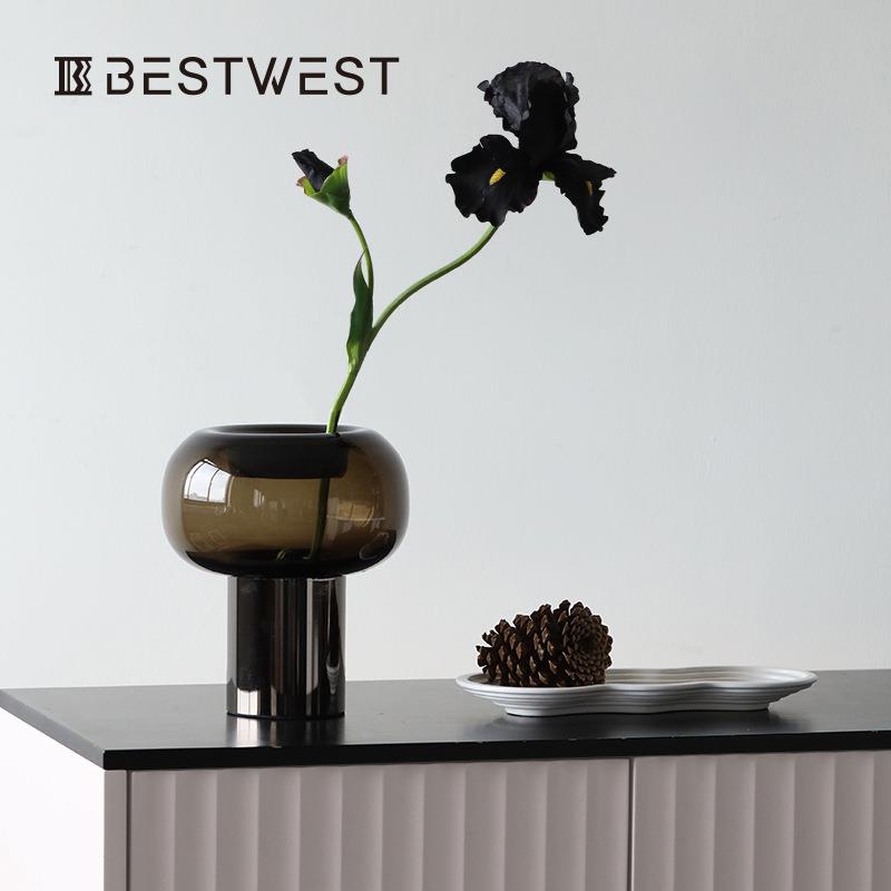 玻璃花瓶摆件客厅插花装饰品餐桌水培鲜花瓶样板间轻奢