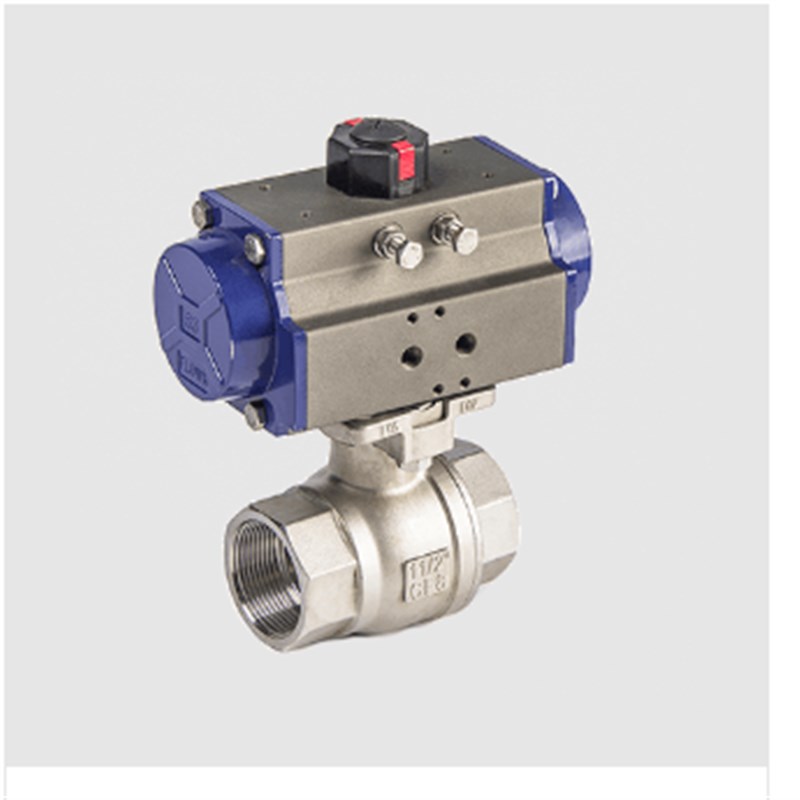 弗雷西二片式气动球阀3z04不锈钢丝扣内丝二通球阀