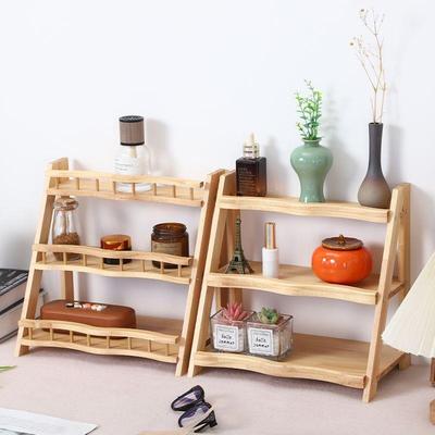 木制多层收纳架梯形摆摊展示架装饰置物架厨房多功能调料整理架子