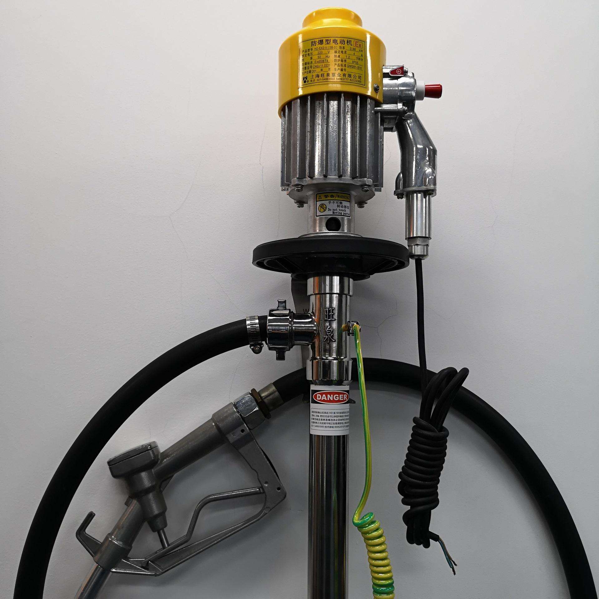 上海旺泉HD-EX2-V+SS304-1000防爆油桶泵、防爆电动抽液泵