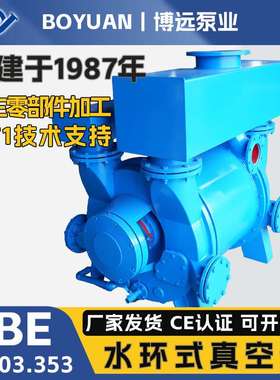 湖北博远2BE303/353水环式真空泵及压缩机负压液环电动卧式液环泵