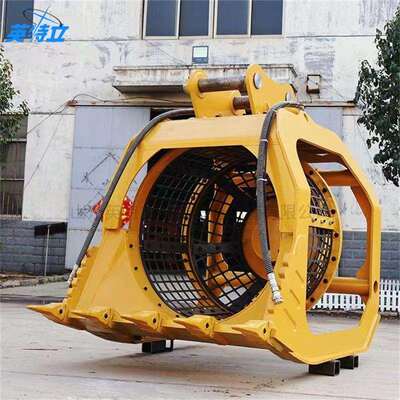 Excavator equipment screening cage挖机属具河道清理筛分斗