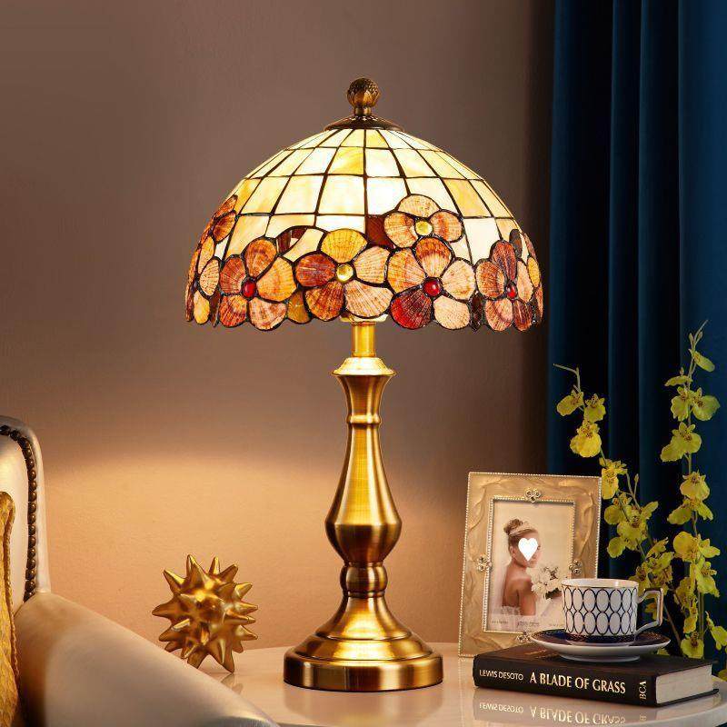 天然贝壳怀旧复古美式台灯卧室床头灯欧式温馨法式客厅书房灯具,标准件/零部件/工业耗材,车间地垫,淘宝优惠券,粉丝福利购,淘宝优惠卷