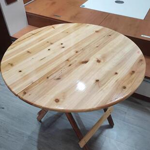 便携式实木折叠桌餐桌家用简易小桌子吃饭摆摊方桌圆桌租房学习桌