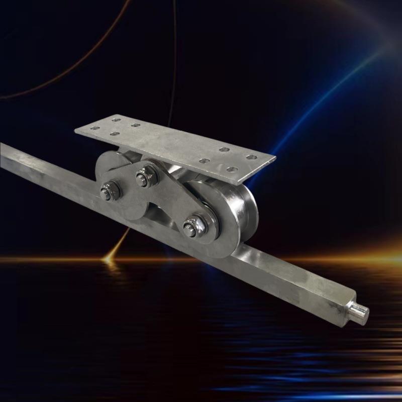 不锈钢地轨庭院门电动平移门轨道实心方轨20*20方形转弯轨连接轨