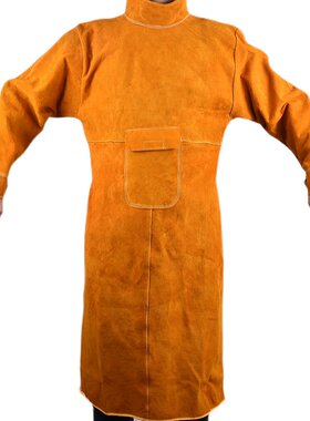牛皮电焊防护衣焊接工作服围裙防烫烧夏季男氩弧反穿皮衣隔热专用