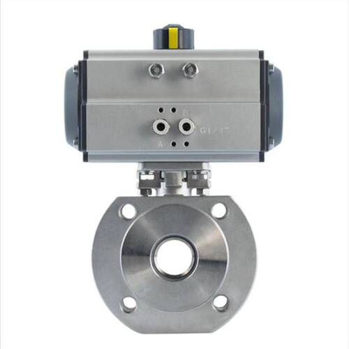 Q671F-16P气动超薄型球阀 气动不锈钢 铸钢对夹式意大利式球