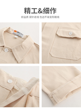 电焊工作服焊工帆布防烫夏季纯棉阻燃耐磨烧电焊船厂专用防护服男