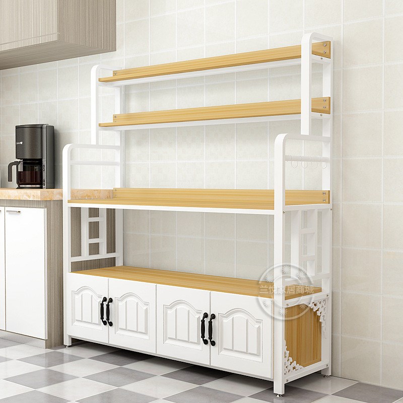 多层厨房置物架落地式收纳架子微波炉烤箱置物架碗碟柜子储物架