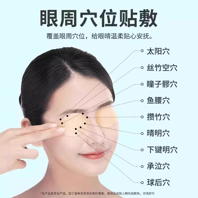 眼睛模糊护眼贴疲劳流泪看不清中老年型艾草明目眼贴中老年人专用