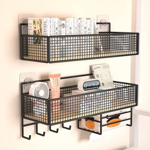 壁挂式储物架多层多功能壁挂式储物架学生宿M舍宿舍免打孔挂篮储