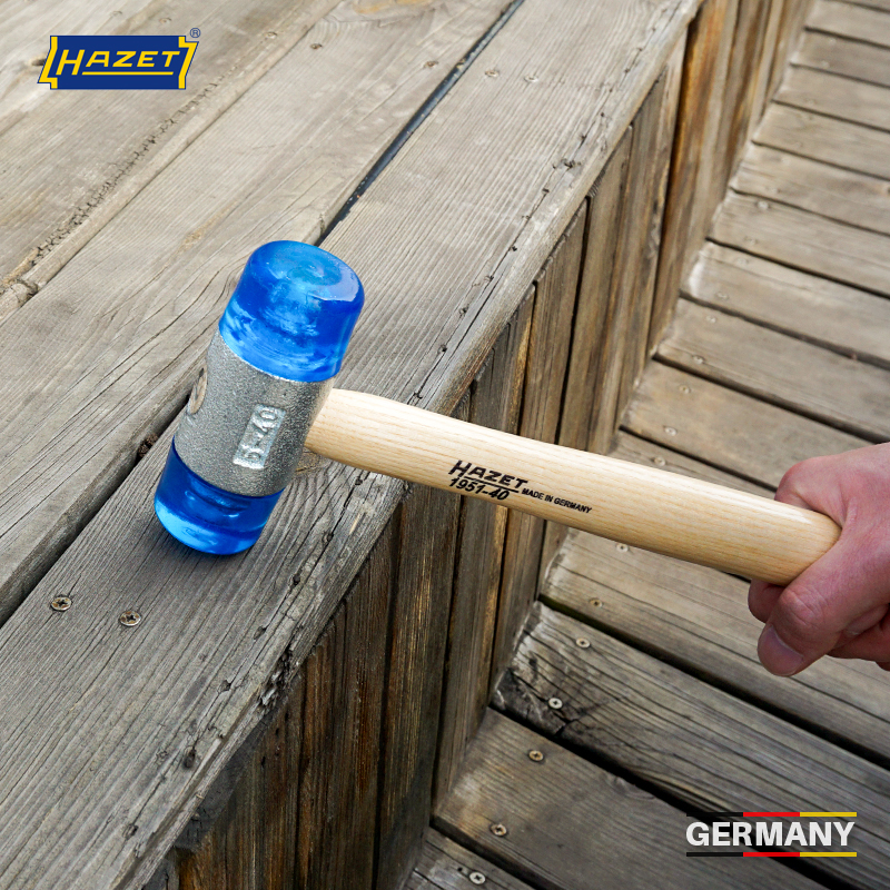 德国进口bHAZET哈蔡德橡胶锤装修工具橡皮锤无反弹安装胶榔头锤子